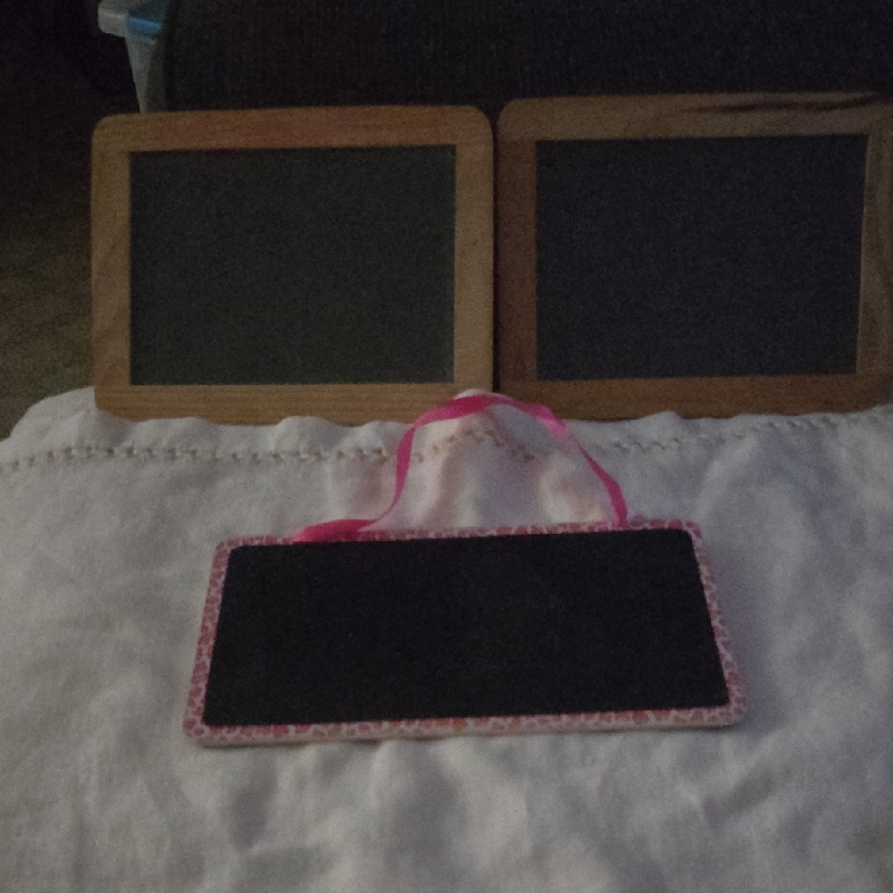 Lot Of 4 Wooden Chalkboards
